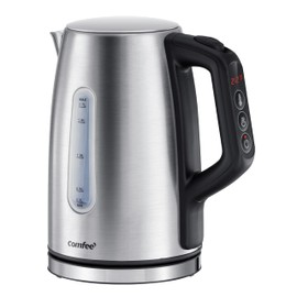 COMFEE' Stainless Steel Electric Kettle, Temperature Control with 6 Presets, 1-Hr Keep Warm, Kettle Water Boiler 1.7 Litres, 1500W with Viewing Window, Auto-Off and Boil-Dry Protection