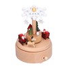 Wooden Music Box Snowflake Decor Wood Grain Texture Beautiful Sound
