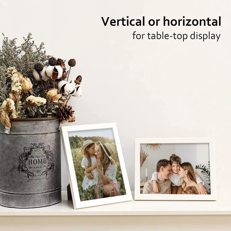 DMSELL 4 Pack White 6x4 Photo Frame, White Picture Frames
