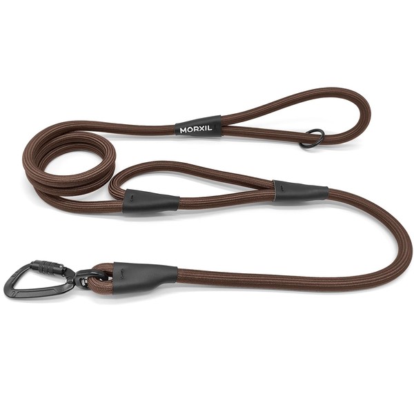 MORXIL Rope Dog Leash with Two Handles, 6 Foot Heavy
