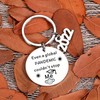 LUOKIFUR 2022 Graduation Inspirational Keychain Souvenir Stainless Steel Graduation Keyring