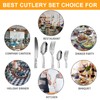 Vilihkc 20 piece Unique Pattern Design Silverware Set, Stainless Steel