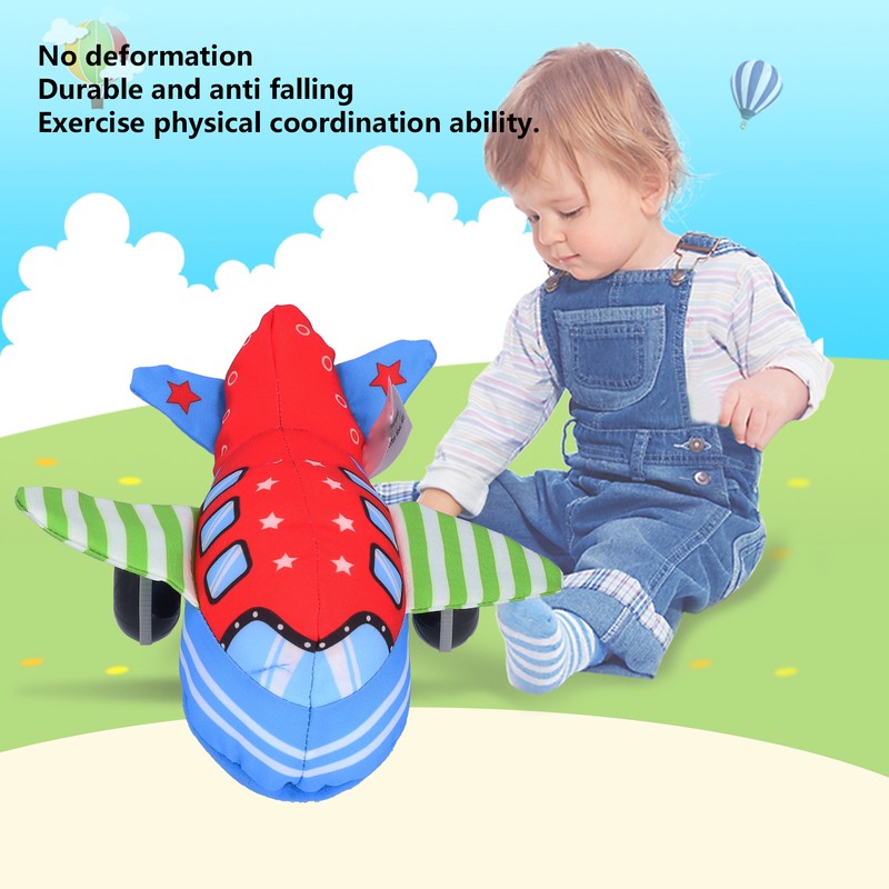 Plastic Airplane Toy Anti Falling Soft Educational Plane Toys for