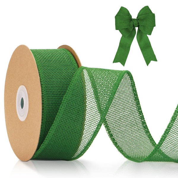 jijAcraft 10m Hessian Ribbon Roll, 4cm Natural Rustic Jute Burlap