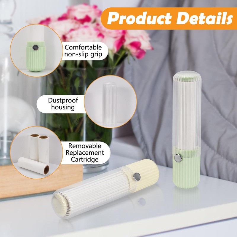 LELE LIFE 2Pcs Mini Lint Roller, Travel Lint Roller for