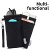 Face Shadow Double Eyeglasses Pouch Large Squeeze Top Microfiber Soft