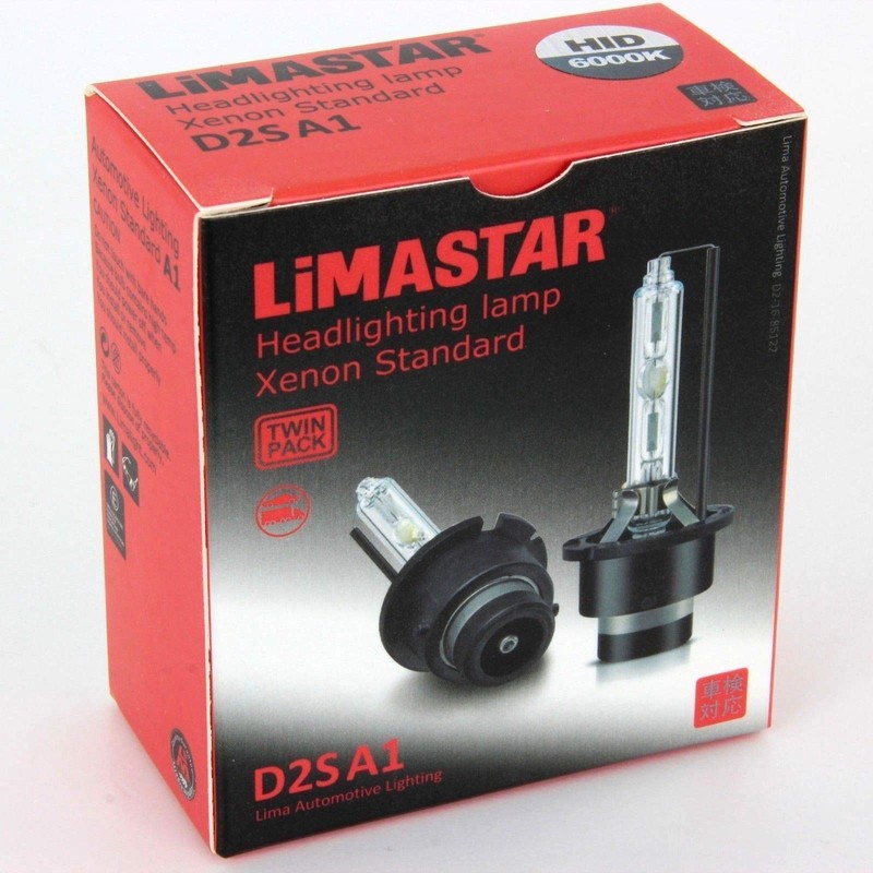 2 x Lima 6000K Xenon Replacement Burner Bulbs D2S Universal