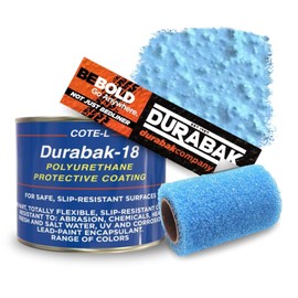 Durabak-18 Textured Truck Bed Liner Quart KIT - Roll On Coating | DIY Custom Coat for Bedliner and Undercoating, Auto Body, Automotive Rust Proofing, Boat Repair (Quart, Light Blue)