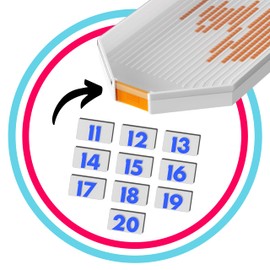 10 Pack Diamond Painting Tray Insert Numbers & Letters | Diamond Art Tool | 5D Supply Storage Bead | Nail Art | Drill Dot Tray Organizer (Numbers 11-20)