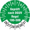 100 pieces tested according to DGUV rule 100-500 test labels