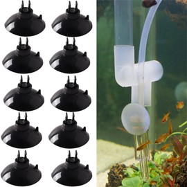 DILUSILK 20 Pack Aquarium Suction Cups Aquarium Heater Suction Cups Fish Tank Tube Light Sucker Holders 2.8 cm Fixing ClipsFish Tank Feeding Tube for Fish Tank Aeration Setup (Black)