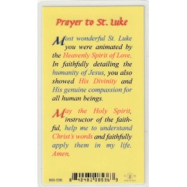 "Prayer To Saint Luke" /Animated by Heavenly.../ -{Holy Card/Laminated
