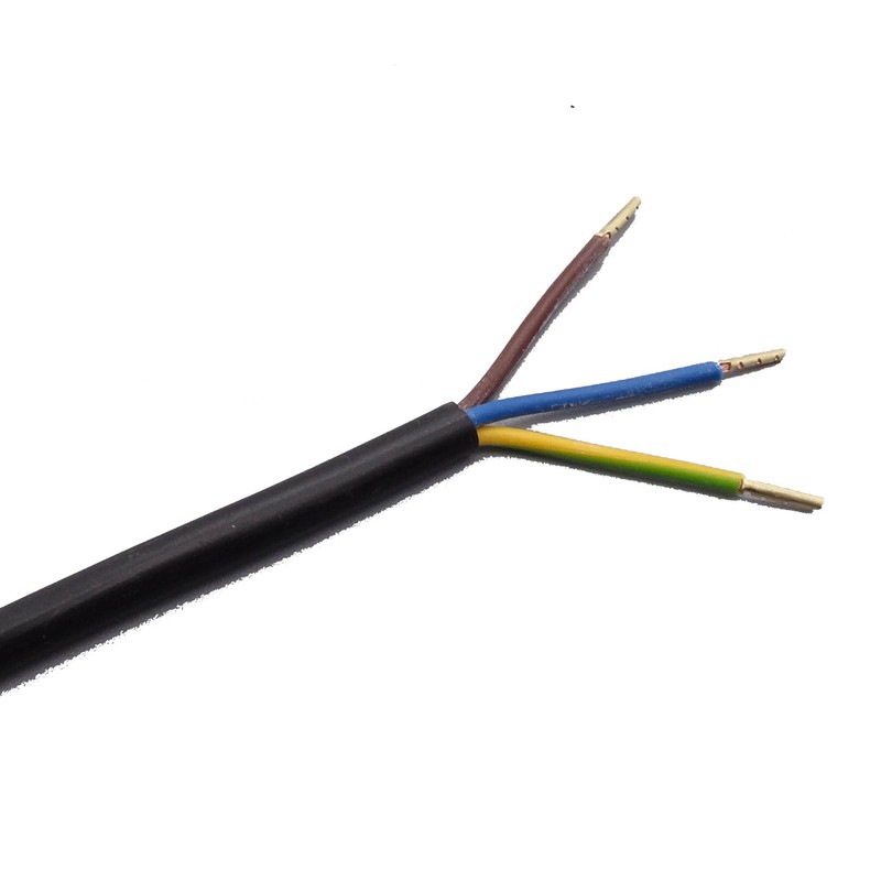 3 m Power Cable with Plug and Switch Black Connection