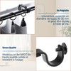 6 Pack Curtain Rod Bracket, Scettar Adjustable Wall Bracket, Metal