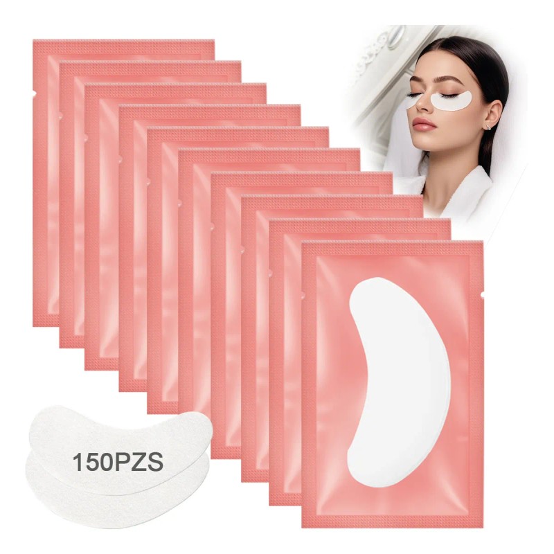 150 Pares Parches Hidrogel Para Extesiónde Pestañas Mink Rosa