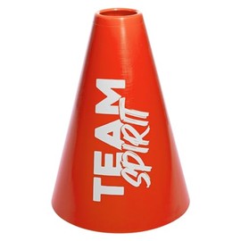 Anderson's Orange and White Team Spirit Megaphones, 7 Inches, Set of 10, School Colors, Fan Gear, Noisemakers, Cheerleader Accessories, Team Spirit