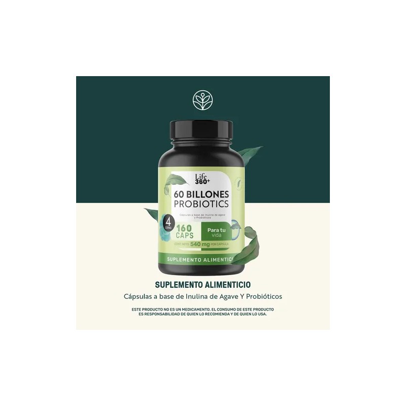 Life 360+ 60 Billones Probiotics 160 Cápsulas