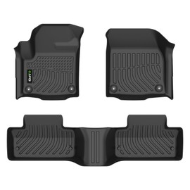 HAFIDI HAFIDI Floor Mats Custom for Range Rover Evoque 2012-2019(Not for Convertible) All Weather Protection TPE Heavy Duty Non-Slip Automotive Floor Liners Fits Front& 2nd Row Full Set Accessories, Black