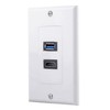 10X 2Port +USB 3.0 Female Wall Face Plate Panel Outlet
