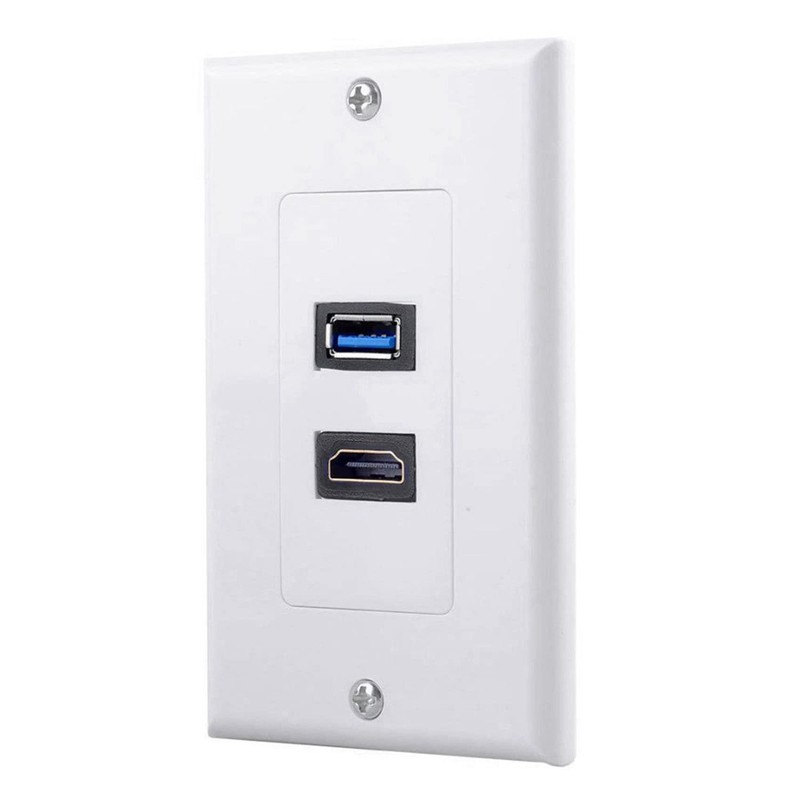 10X 2Port +USB 3.0 Female Wall Face Plate Panel Outlet