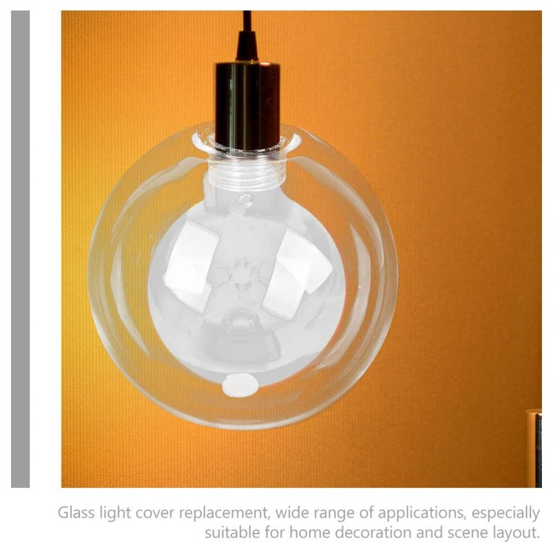 OSALADI Glass Lampshade Replacement 5.90 Inch Clear Globe Lamp Cover