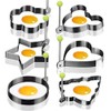 6 Shape Non-Stick Egg Rings Cooking Egg Fried Pancake Omelets