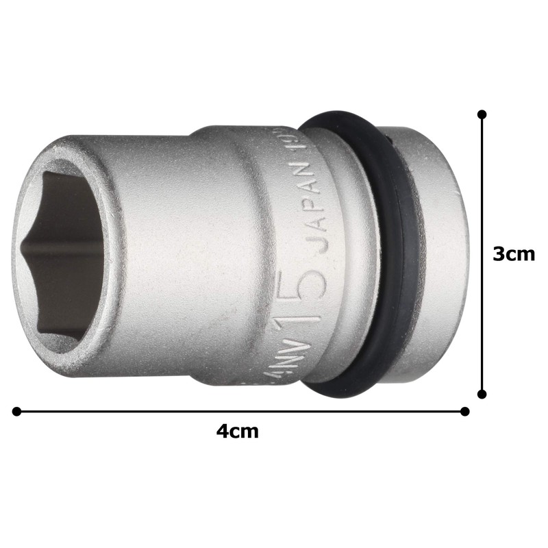 Tone HP4NV-15 Impact Socket 0.5 inch (12.7 mm) (1/2 mm),