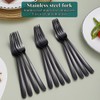 Kyraton Black Table Forks, Pack of 12, Stainless Steel Dinner