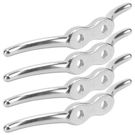 4in Stainless Steel Rope Cleat Hook, Replace Broken Fixing Hook for Flagpoles, Boats, Awnings, Tarps with Mounting Screw for Yachts