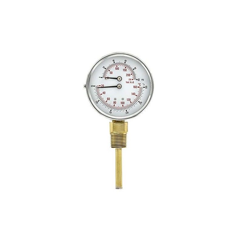 PIC Gauges TRI-HD-302L-E Bottom Mount Industrial Heavy Duty Round Dial