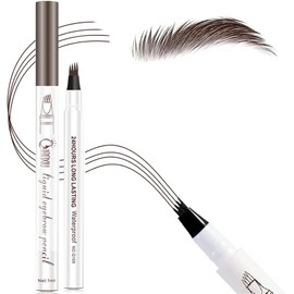 Eyebrow Pencil - Microblading Eyebrow Pen - Tattoo Eyebrow Pen with Fork Tip - Upgraded 3d Waterproof Creates Natural Looking Stays Long-Lasting Waterproof Eyebrow Pen