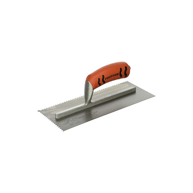 Kraft Tool ST414PF 1/4" x 3/16" Sawtooth V-notch Trowel w/ProForm