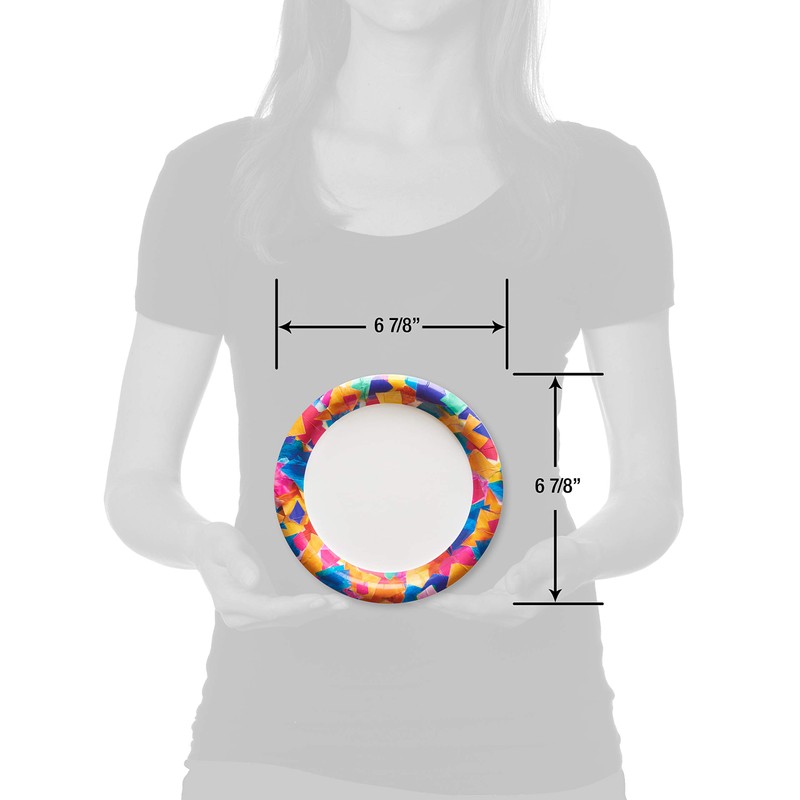 American Greetings Confetti Birthday Party Supplies, Dessert Plates (36-Count)