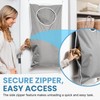 DONAQ Hanging Laundry Hamper Bag XL 40x22", Space Saving over