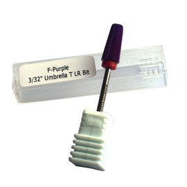 Acrylic Nail Drill Bits 5 in 1 Multifunctional Tapered Shape Straight Cut Purple Professional Carbide Tungsten Steel Bits for Left and Right Handed Users