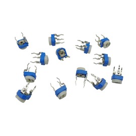 KKHMF Resistor Pack 100Ω-1M Blue White Horizontal Variable Resistor Bag Horizontal Adjustable, 13 Types, Various 5 Pieces