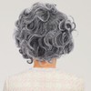 Kisangel Fluffy Grey Wig Old Lady Wig Costume Women Curly