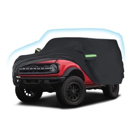 Proadsy 2024 Upgrade Car Cover Compatible with Ford Bronco 2 Door 2021-2024 Windproof All Weather Waterproof Sun Rain UV Dust Snow Protection Outdoor Covers