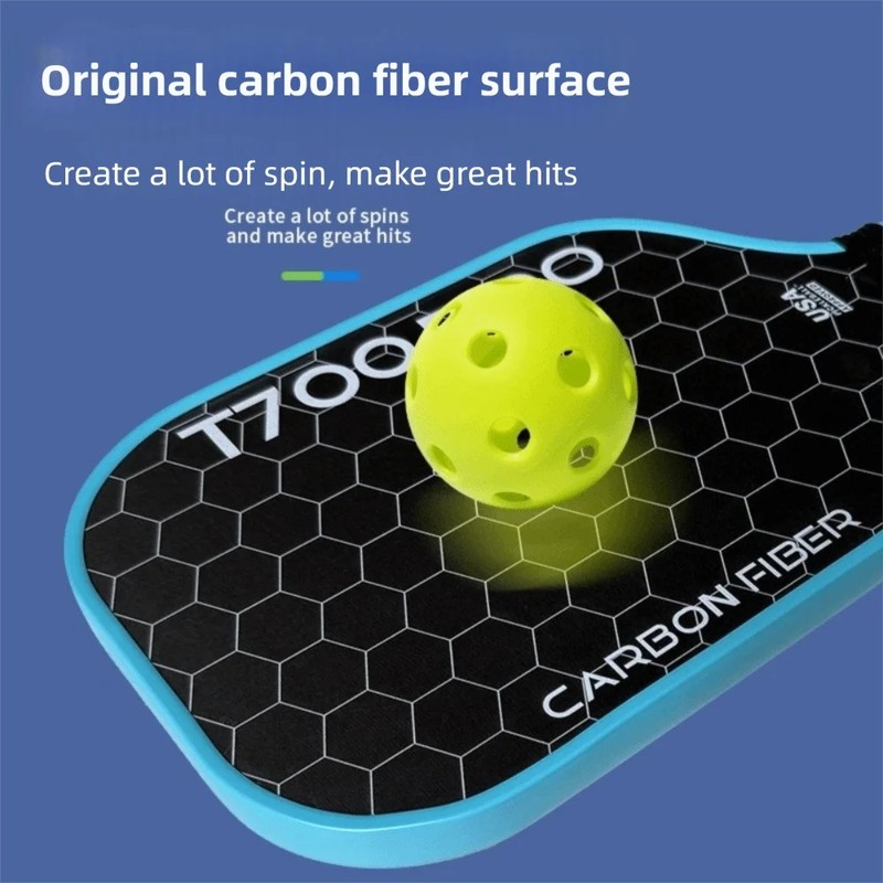 Toolzia T700 Carbon Fiber Pickleball Paddle Frosted Surface Racket with