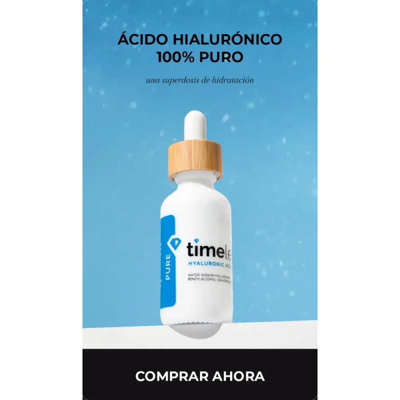 Timeless Serum Ácido Hialurónico Puro 30ml Hidratante Facial