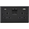 Knightsbridge 13A 2G SP Switched Socket with Dual USB C+A