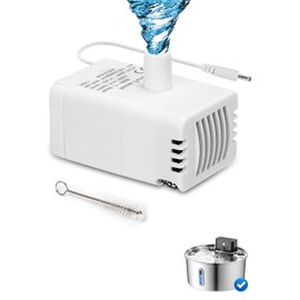 Cat Water Fountain Pump, Replacement Pump for 3.2L Wireless Stainless Steel Cat Water Fountain, Ultra Quiet Fountain Pump JY-YB200 Submersible Motor with IPX8, Low Power Consumption