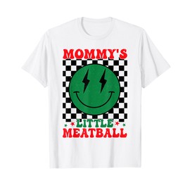 Funny Italian Smile Face Italy Flag Mommy's Little Meatball T-Shirt