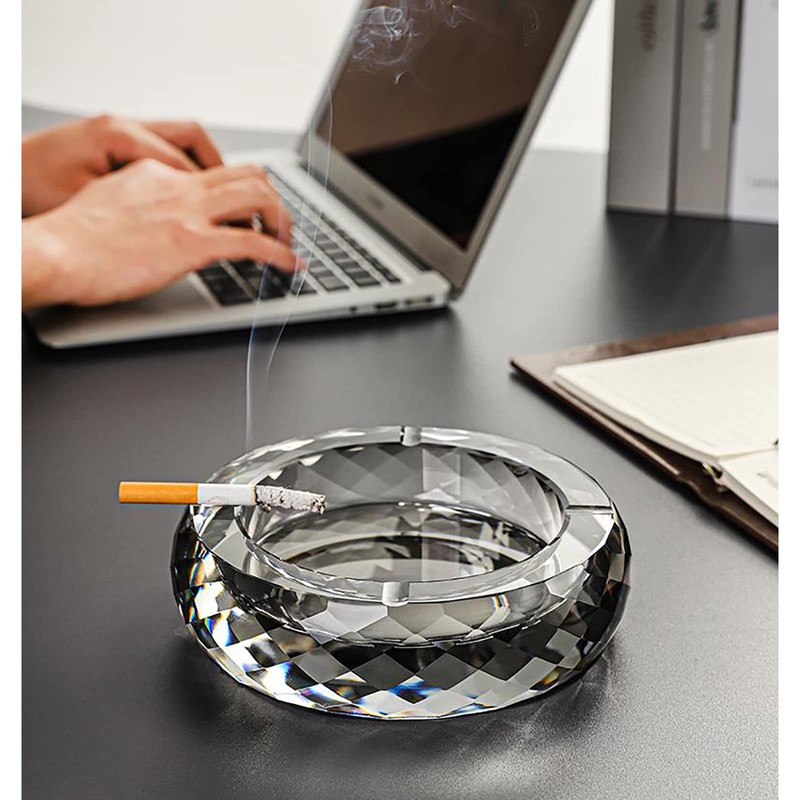 Rxcvkmw crystal glass Gshtray, cigar Gshtray, suitable for home, office,