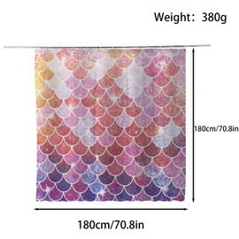 FAIRYGATE Outdoor Shower Curtain Fabric Shower Curtains Weighted Curtain Liner Waterproof for Wet Room with Hooks 71x71 Inch Bathroom B8723