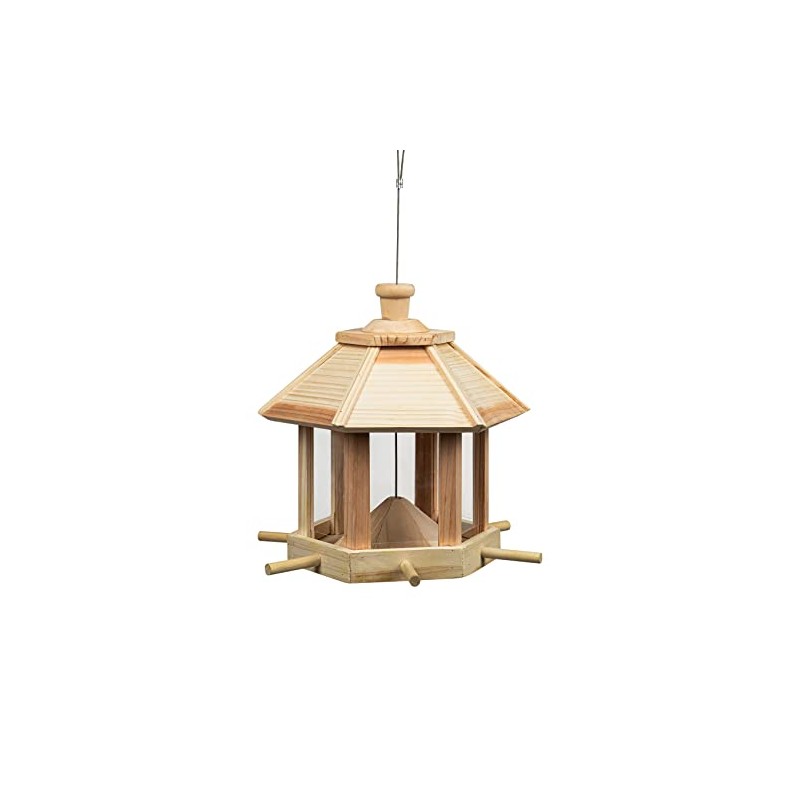 Bird Feeder Made of Cedar Wood for Hanging Feeding Station
