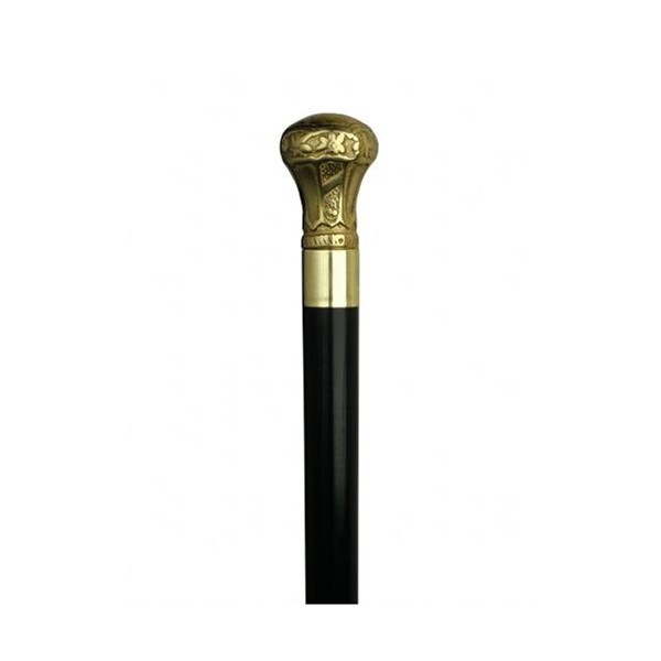 King Of Canes Walking Cane-Regal Brass Knob Handle. Black, This Walking Stick Cane Has A Hardwood Shaft And 36 Inches Long Of Height. This Walking Aid Has A Weight Capacity Of 250 Pounds .