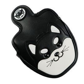 Golf Headcover Putter Cover for Mallet Odyssey 2 Ball Tailor Made Spider Putter with Magnet for Husky and Akita Inu (Akita Inu (Black) ))