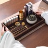 Pure Copper Incense Cone Burner Holder Set, Crackle Porcelain Incense