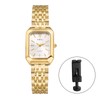 Lancardo Women Square Wrist Watch: Classic Gold Tone Band Case